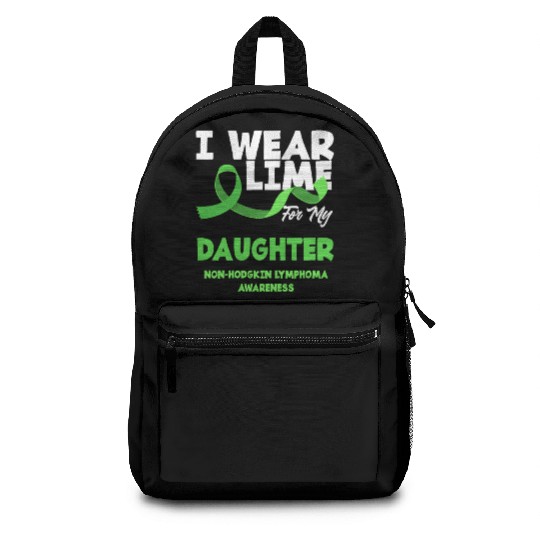 Non-Hodgkin Lymphoma Awareness Wear Lime Daughter Backpacks