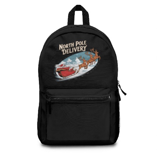 North Pole Delivery with Santa and Reindeer Backpacks