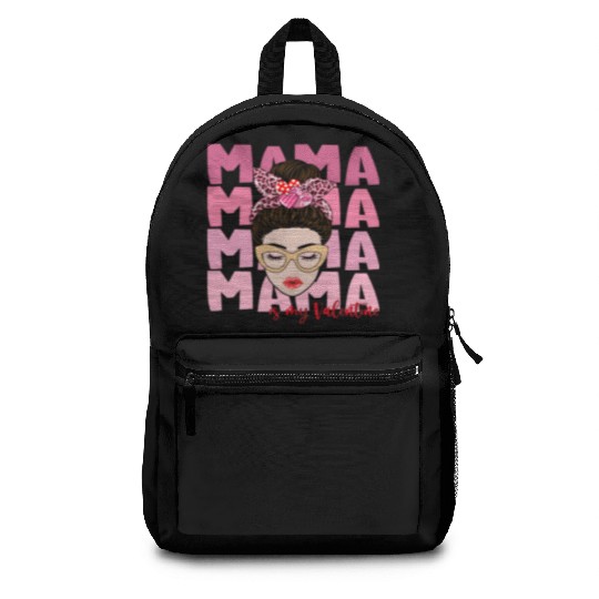 Mama is my valentine Backpacks