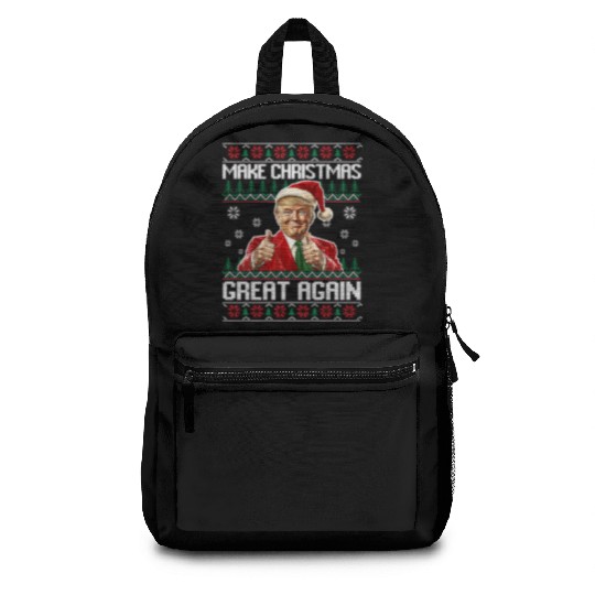 Make Christmas Great Again Xmas Funny Trump Backpacks