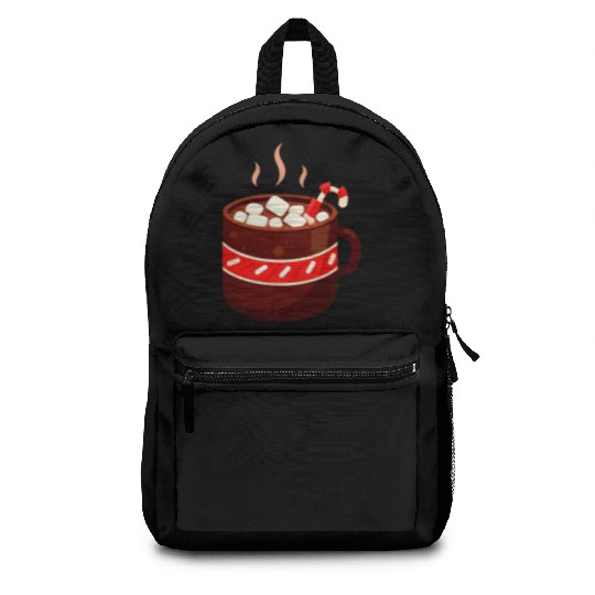 Cozy Hot Chocolate Mug Design Backpacks