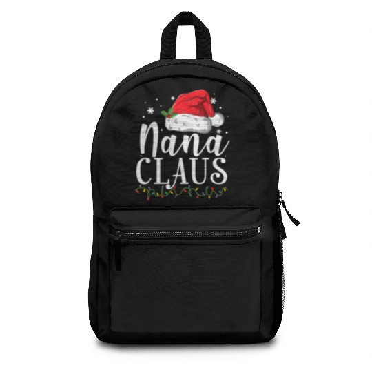 Funny Nana Claus Christmas Pajamas Santa Gift Backpacks