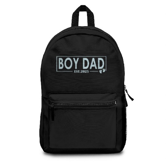 Boy Dad Est 2025 Newborn Daddy Father Boy Son Backpacks