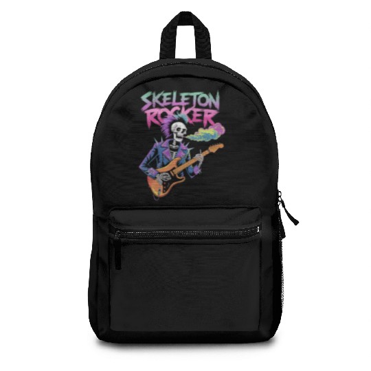 Skeleton Guitar Player Bones Guitarist Musician Backpacks