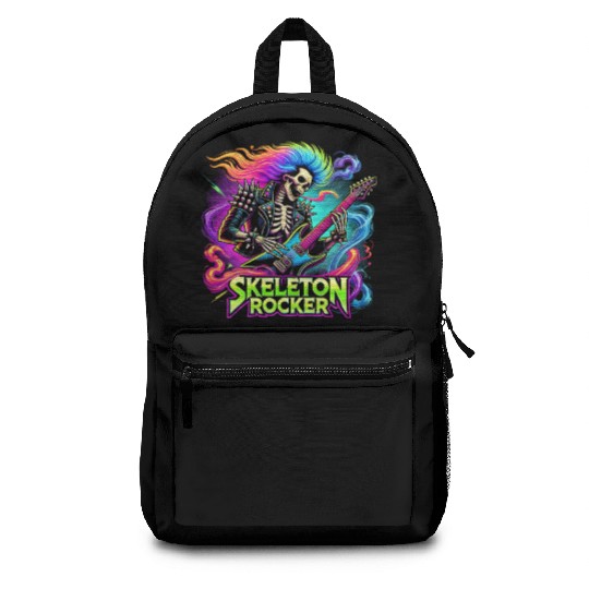 Skeleton Guitar Player Bones Guitarist Musician Backpacks