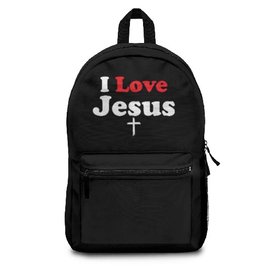 I Love Jesus Christian Christmas Backpacks