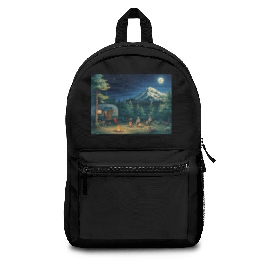Digital nature bad painting Backpacks
