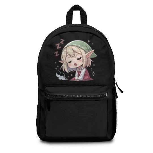 Sleepy Sprite: Cute Elf Napping So Lovingly Backpacks