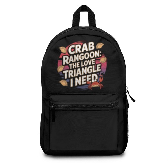 Crab Rangoon Lover American Chinese Sea Food Backpacks