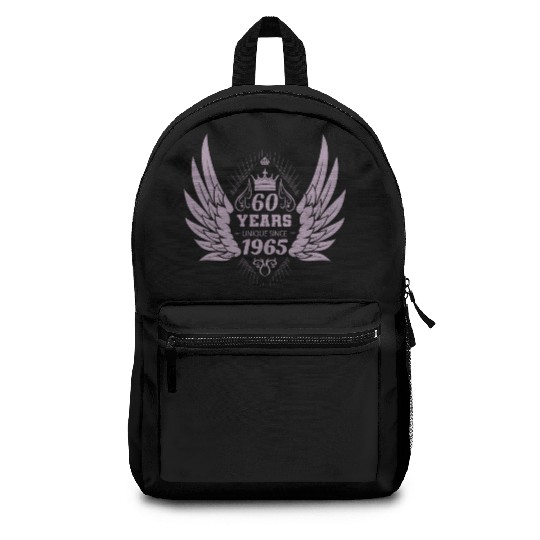 60 Years Unique Angel Wings Crown Backpacks