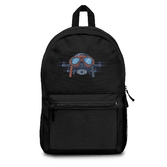 Drone Wearing Aviator Pilot Goggles Backpacks