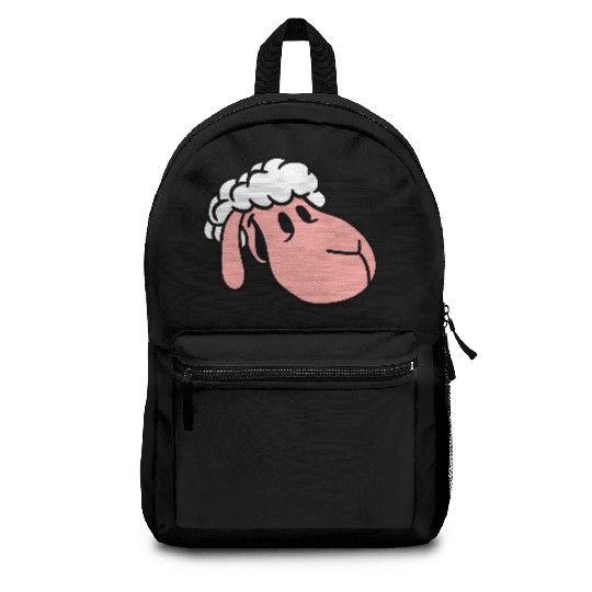 Sheep Face Head Cute Sweet Little Lamb Cool Comic Backpacks