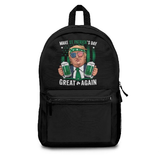 Make St Patrick's Day Great Again Irish Trump Backpacks