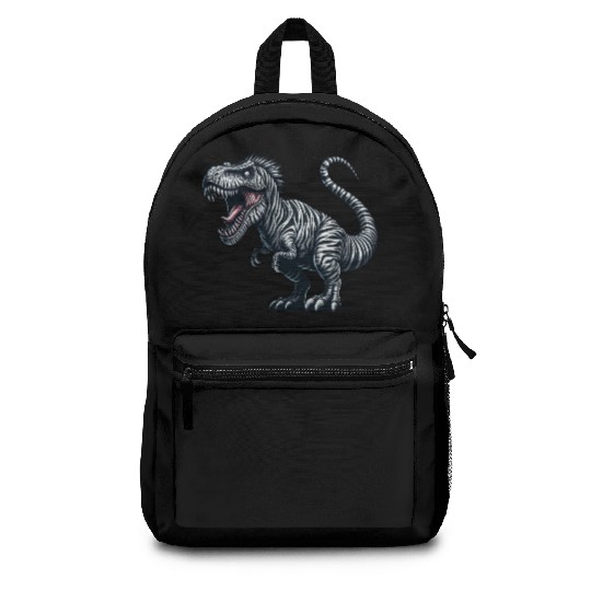 Dino Zebra Fusion Fantasy Creature Quirky Backpacks