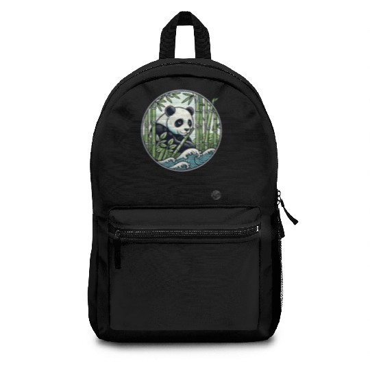 Panda in Bamboo Forest Backpacks