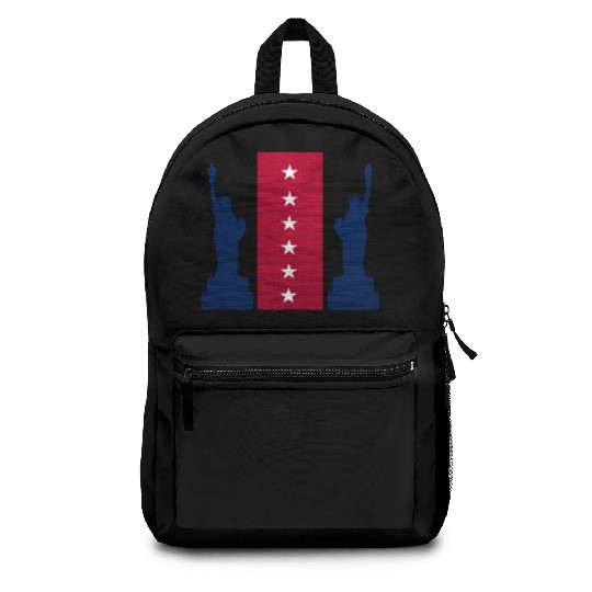Stylized Statue of Liberty Graphic Design Backpacks