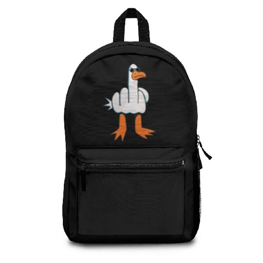 Rude Seagull Design Unis Funny Rude Seagulls Gift Backpacks