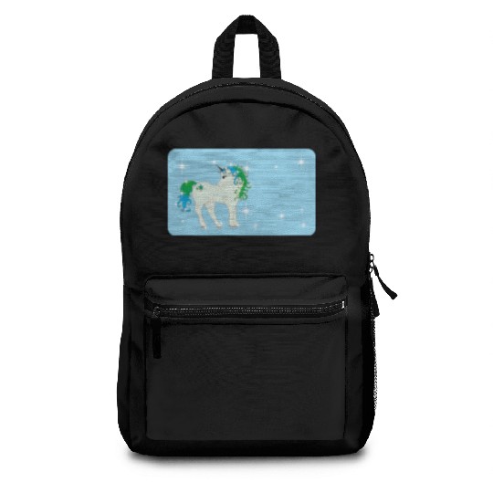 Fantasy unicorn - aqua blue - design for kids Backpacks