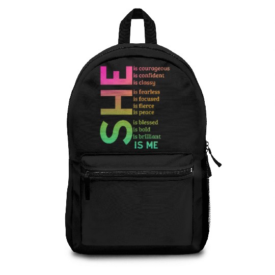 Woman Affirmation Black woman Quotes Backpacks