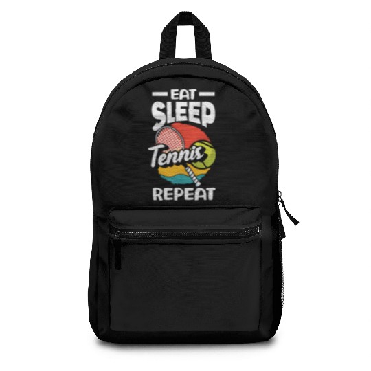 Eat Sleep Tennis Repeat Lifestyle Backpacks