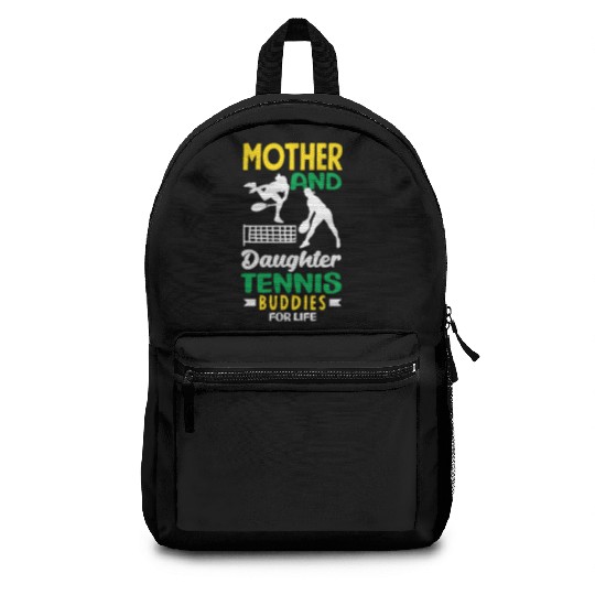 Mother And Daughter Tennis Buddies Backpacks
