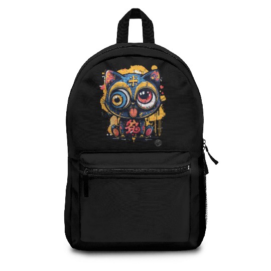 Psycho Lucky Cat – Glitch Meow Madness Backpacks