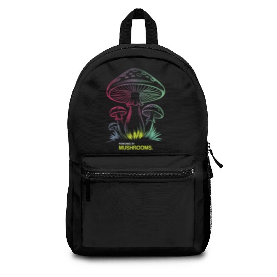 Glowing Mushrooms Colored Backpacks