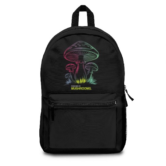 Glowing Mushrooms Colored Backpacks