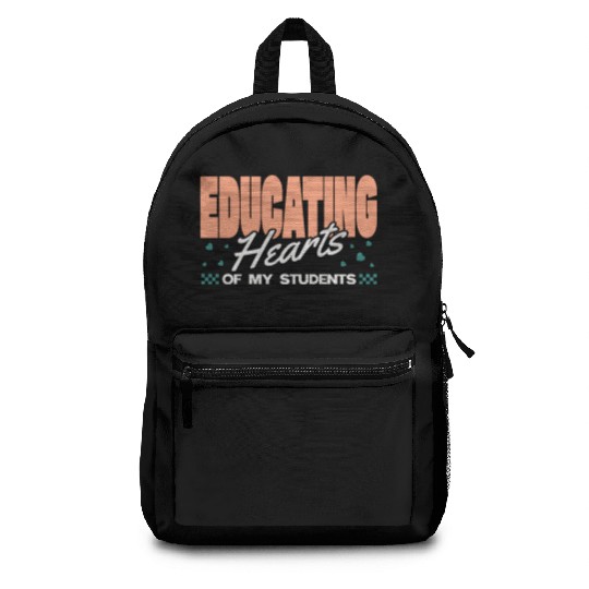 Educating Hearts Of My Student Cute Teacher Backpacks