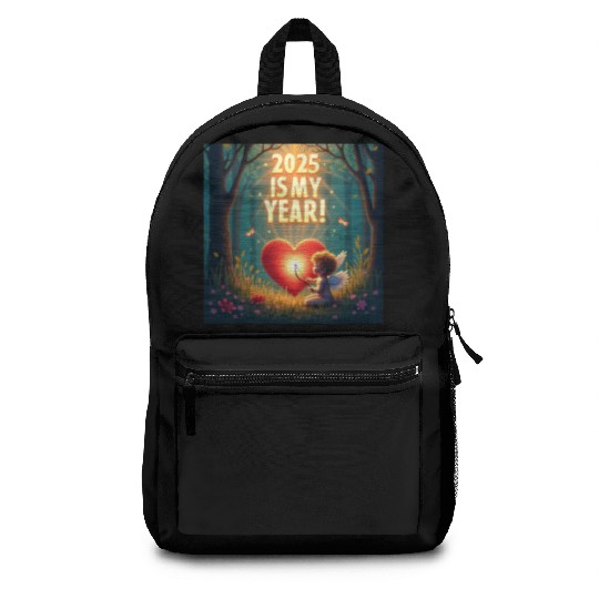 Cupid with heart and arrow 2025 is my year Backpacks