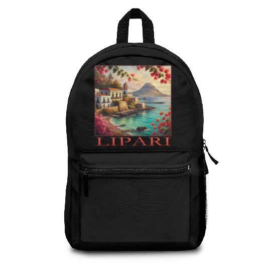 Lipari Volcano Mediterranean Terracotta Vacation Backpacks