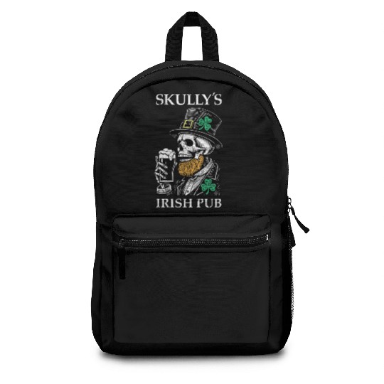 Skully's Irish Pub Skull St. Patrick's Day 2025 Sh Backpacks