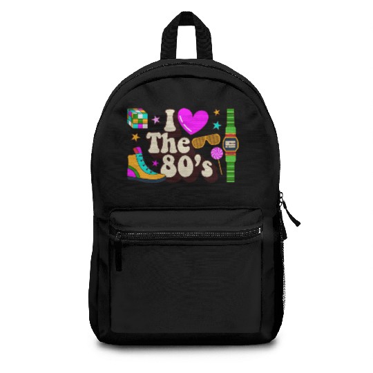 Retro 80s Style design – Perfect for Nostalgia Fa Backpacks