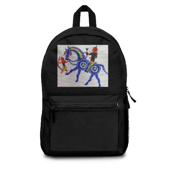 Aadivasi tribal painting Backpacks