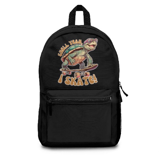 Shell Yeah, I Skate! Funny Turtle Skater Backpacks