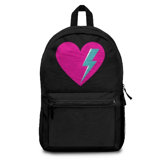 Heart with Lightning Bolt Backpacks