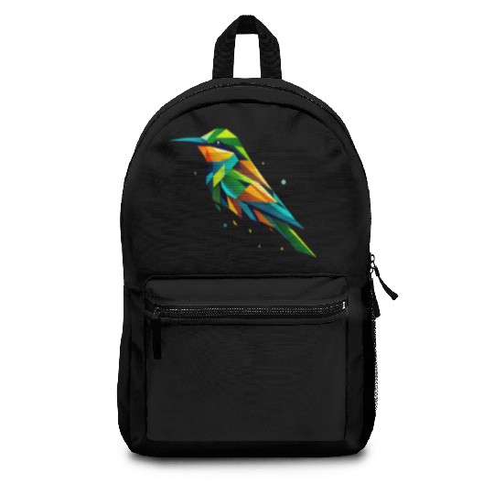 colorful geometric bee-eater bird Backpacks