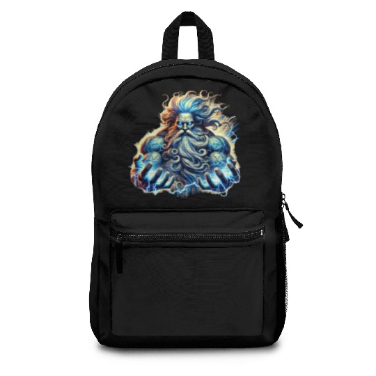 The Greek God Zeus with Lightning Backpacks