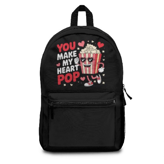 Fun You Make My Heart Pop Popcorn Backpacks