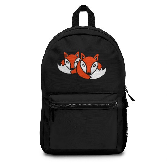 2 Foxes Friends Red Fox Two Wild Animals Team Crew Backpacks