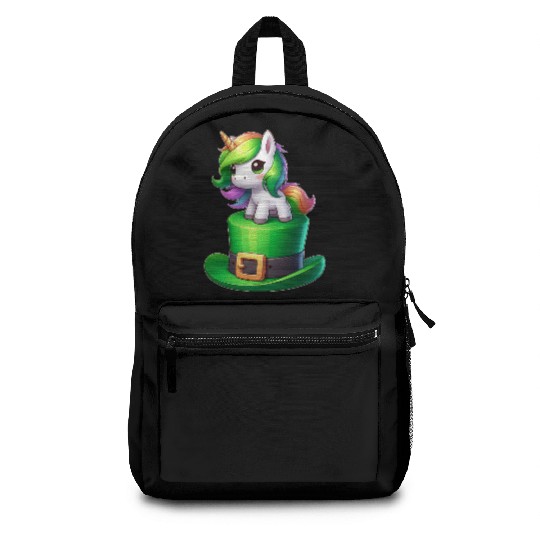 Cute Unicorn St. Patrick's Day Clover Backpacks