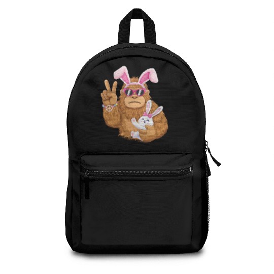 Bigfoot And Bunny Happy Easter Backpacks
