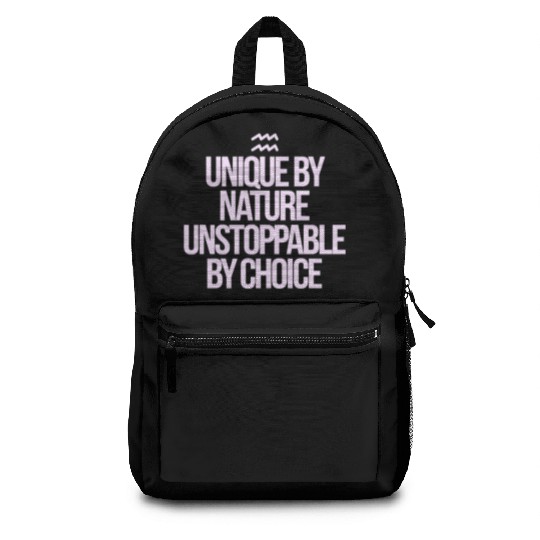 Unique By Nature Aquarius Character Zodiac Backpacks