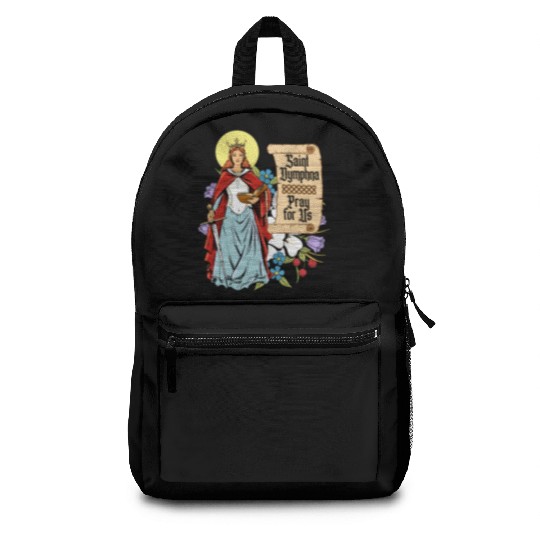 St. Dymphna Purity Lily Patron Saint Mental Health Backpacks