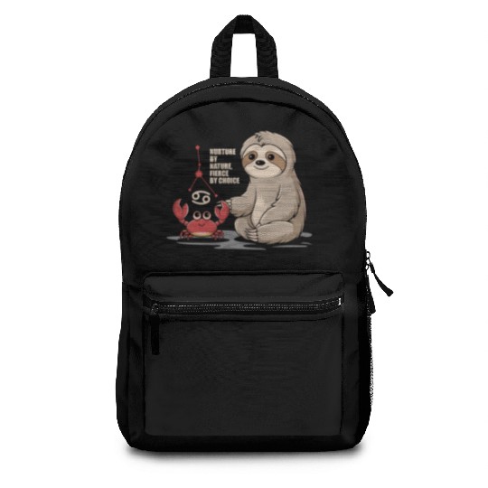 Cancer Zodiac Sloth: Nurture by Nature, Fierce by Backpacks