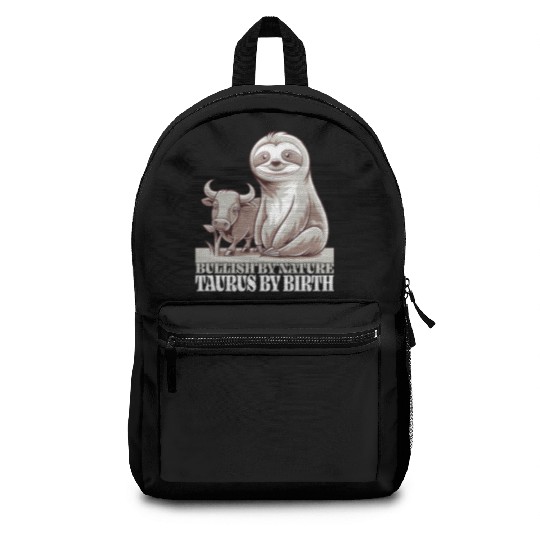 Bullish By Nature Taurus Zodiac Sloth Backpacks