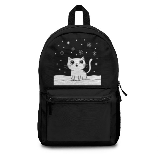 Black and white illustration cute Backpacks