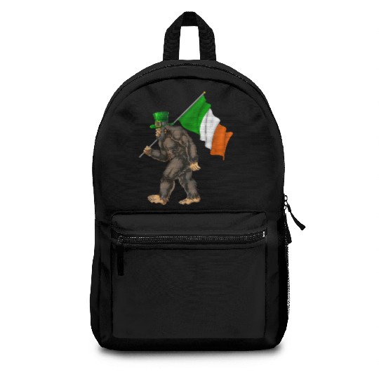 St. Patrick's Day Bigfoot Ireland Flag Backpacks