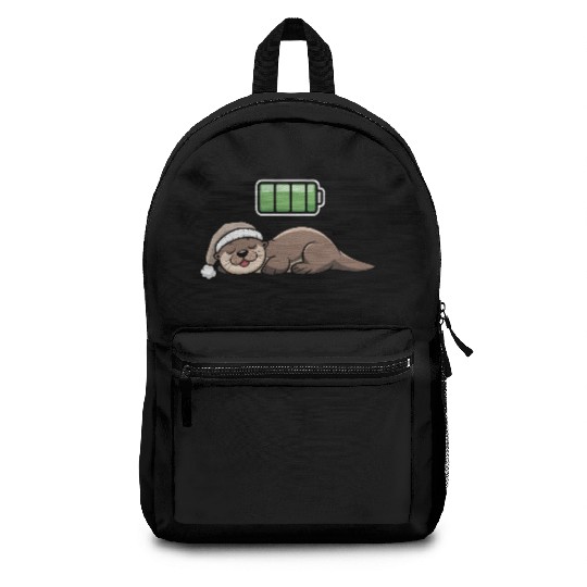 Sea Otter Sleeping Recharging Night Bedtime Backpacks