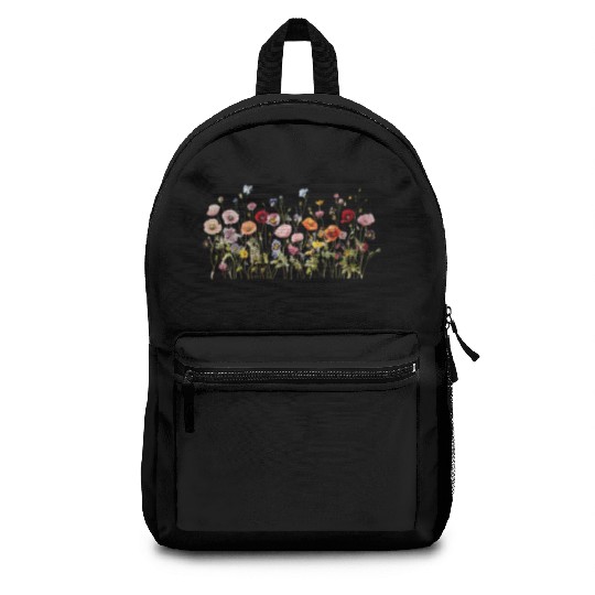 Wildflower Meadow – Natural Watercolor Blooms Backpacks